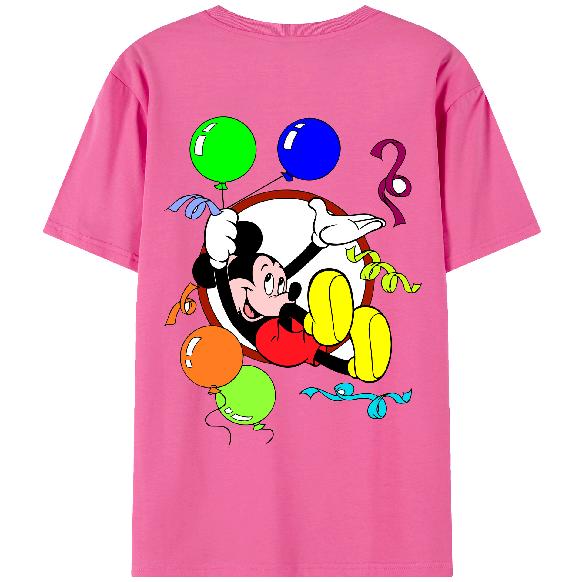 （画像用） ミッキーマウス Mickey Mouse レディース半袖Tシャツ(バックプリント)